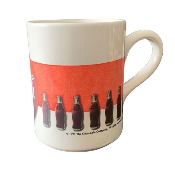 Vintage Coca-Cola 1997 Always Refreshing Collectible Logo Bottle Mug HTF - Picture 2 of 10